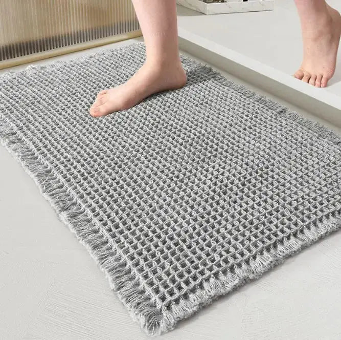 Home Fashion Waffle Bathroom Door Absorbent Carpet - Puck's