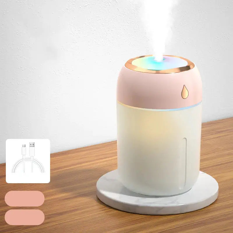 Household Silent Large Spray Colorful Water Drop Humidifier - Puck's