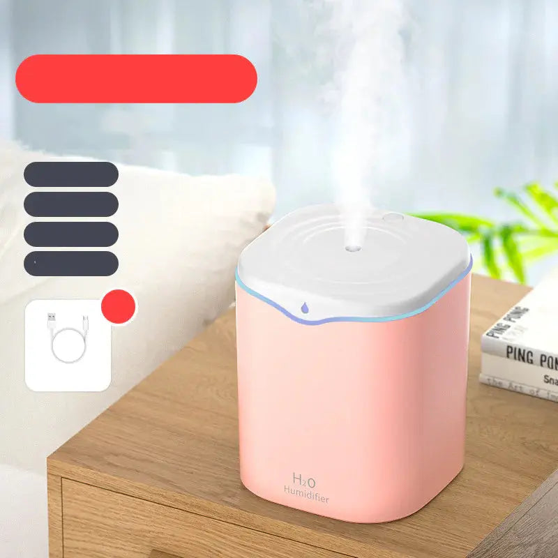 Household Silent Large Spray Colorful Water Drop Humidifier - Puck's