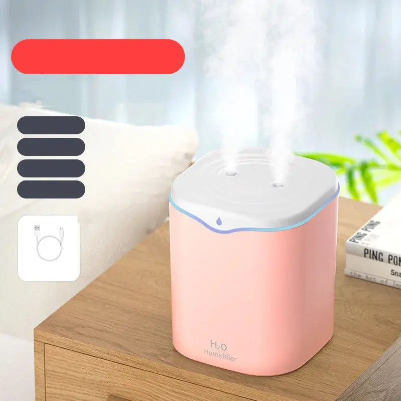Household Silent Large Spray Colorful Water Drop Humidifier - Puck's