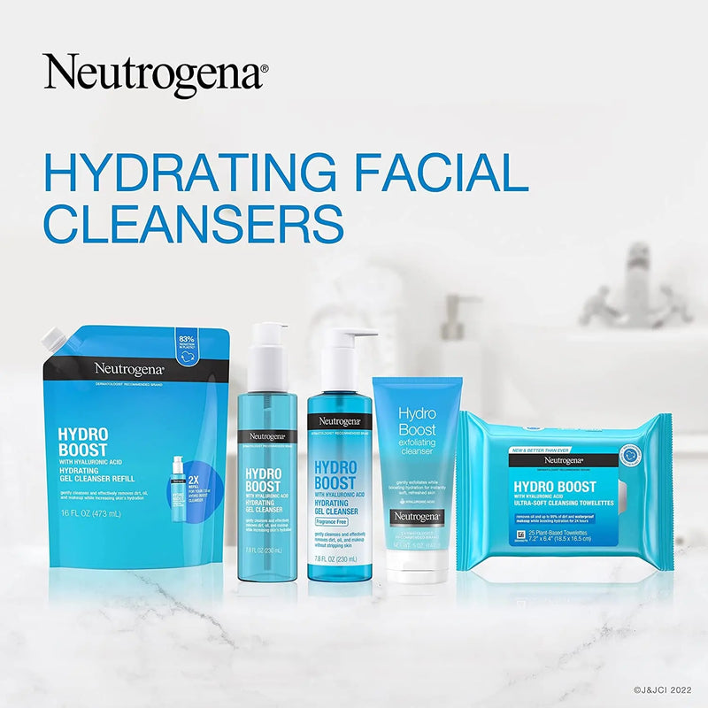 Hydro Boost Soothing Milk Facial Cleanser with Hyaluronic Acid, Hydrating Face Wash Gently Lifts Dirt & Oil Leaving Soft Soothed Skin, Hypoallergenic, Fragrance-Free, 7.8 Fl. Oz - Puck's