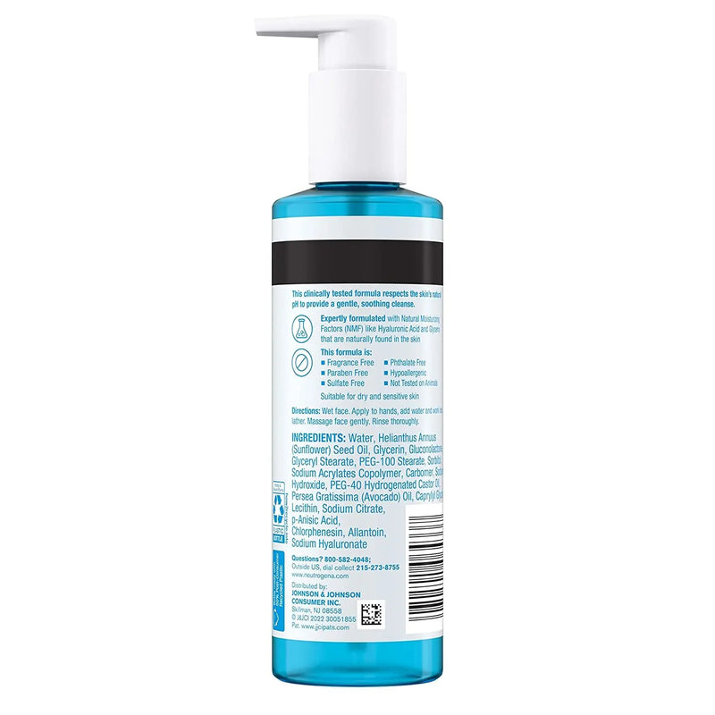 Hydro Boost Soothing Milk Facial Cleanser with Hyaluronic Acid, Hydrating Face Wash Gently Lifts Dirt & Oil Leaving Soft Soothed Skin, Hypoallergenic, Fragrance-Free, 7.8 Fl. Oz - Puck's