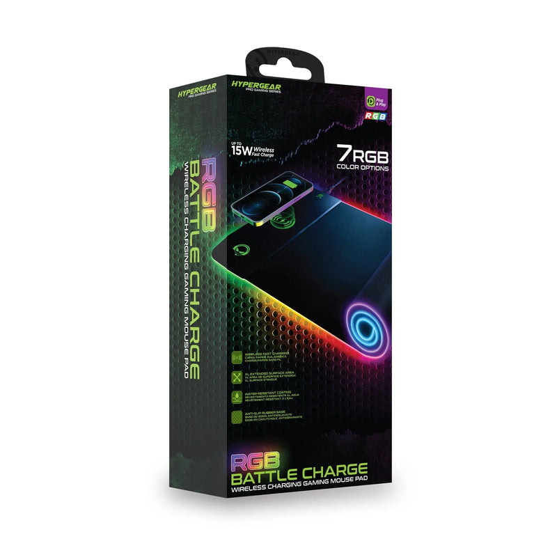 HyperGear Battle Charge Wireless Gaming Mouse Pad with Wireless - Puck's