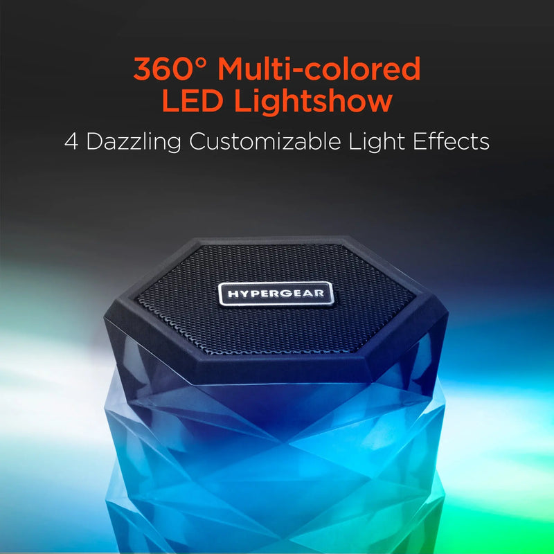 HyperGear LYTE Mini Wireless LED Speaker - Black (15104-HYP) - Puck's
