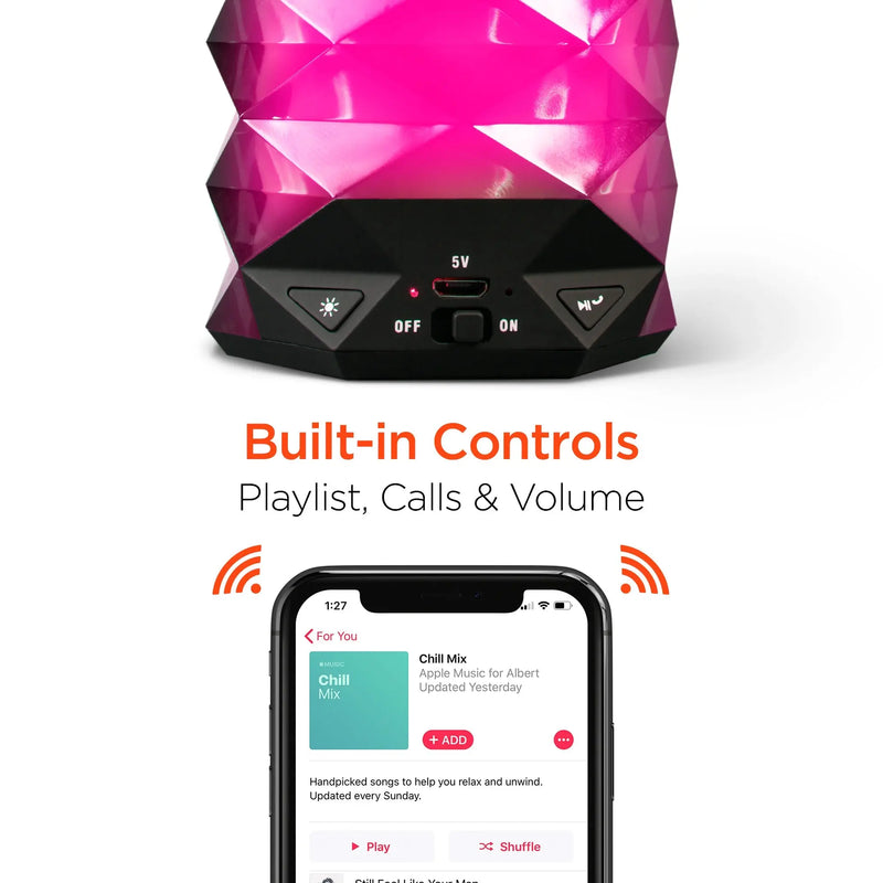 HyperGear LYTE Mini Wireless LED Speaker - Black (15104-HYP) - Puck's