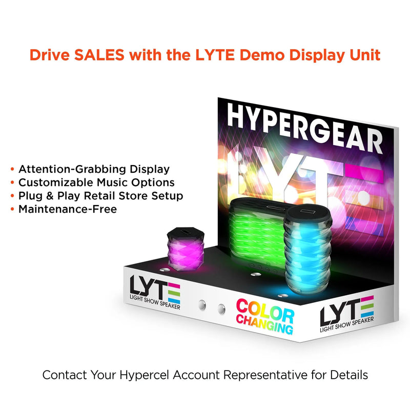 HyperGear LYTE Mini Wireless LED Speaker - Black (15104-HYP) - Puck's