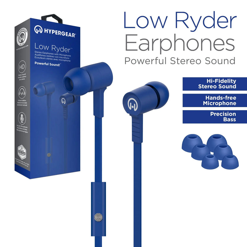 HyperGear Low Ryder Earphones w Mic 3.5mm - Puck's