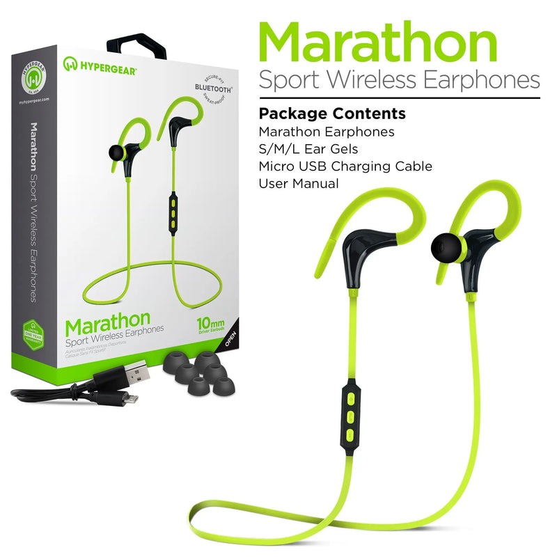 HyperGear Marathon Wireless Sports Earphones Active - Puck's