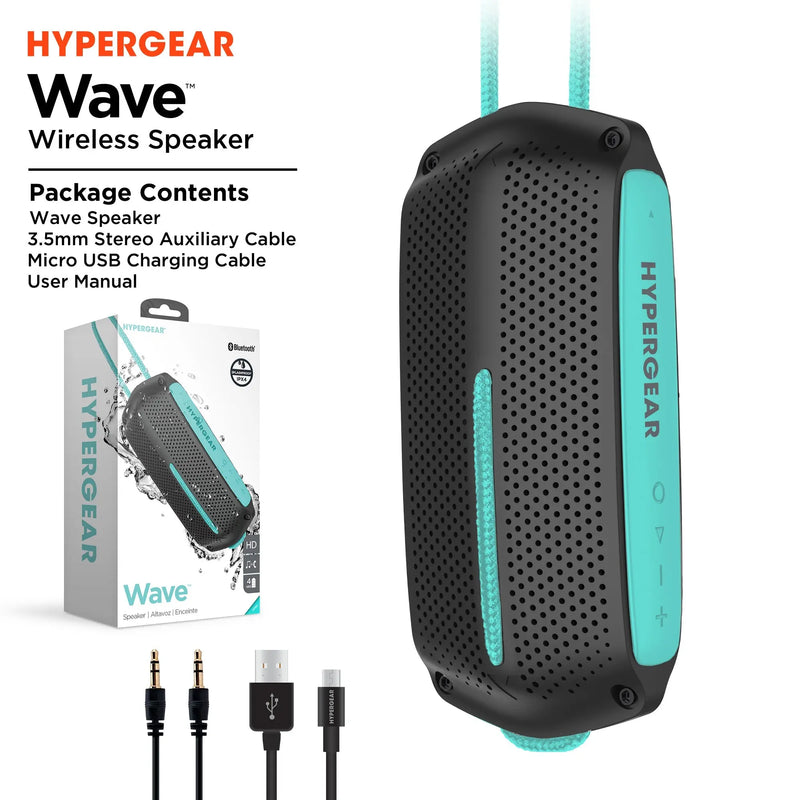 HyperGear Wave Water Resistant-Wireless Speaker (WATER-PRNT) - Puck's
