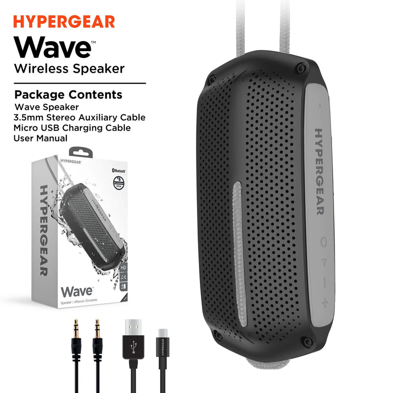 HyperGear Wave Water Resistant-Wireless Speaker (WATER-PRNT) - Puck's