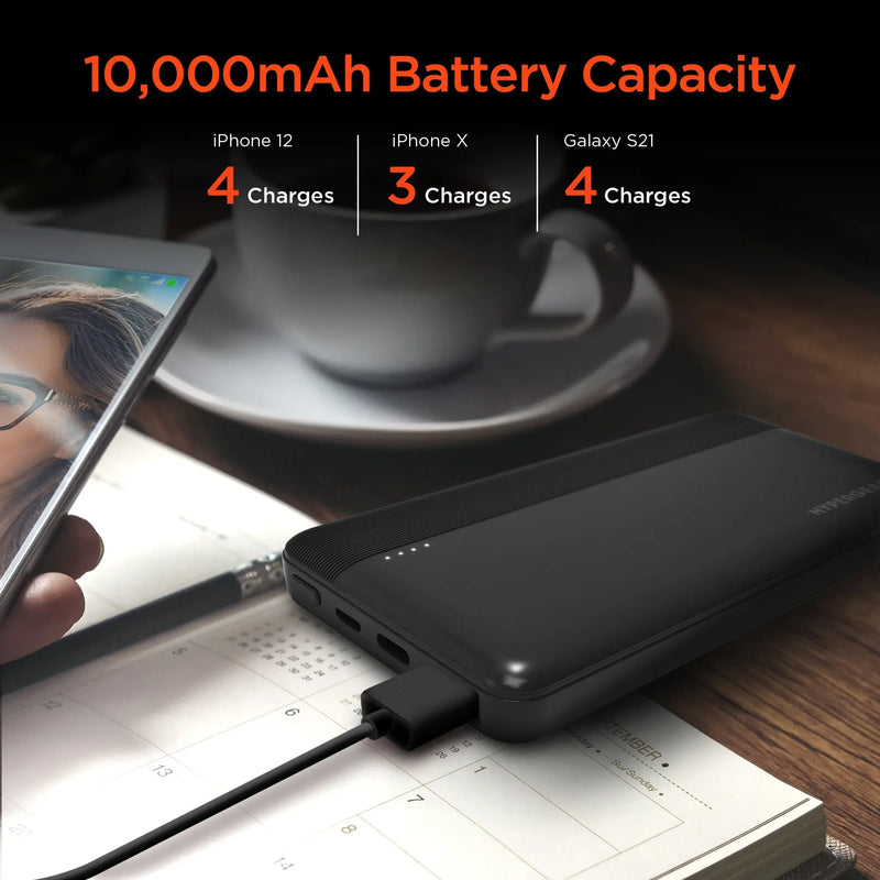 Hypergear 10000mAh 20W PD + USB Power Bank Black (15457-HYP) - Puck's