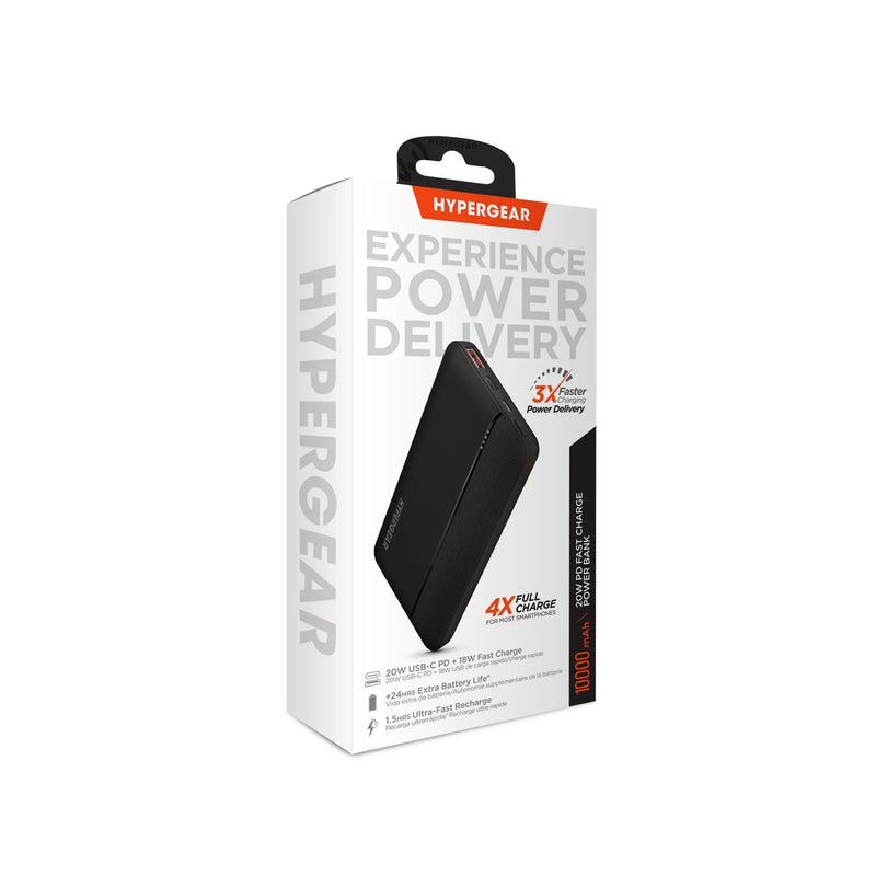 Hypergear 10000mAh 20W PD + USB Power Bank Black (15457-HYP) - Puck's