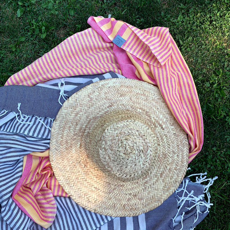 Fethiye Striped Blanket Throw - Blue - Puck's
