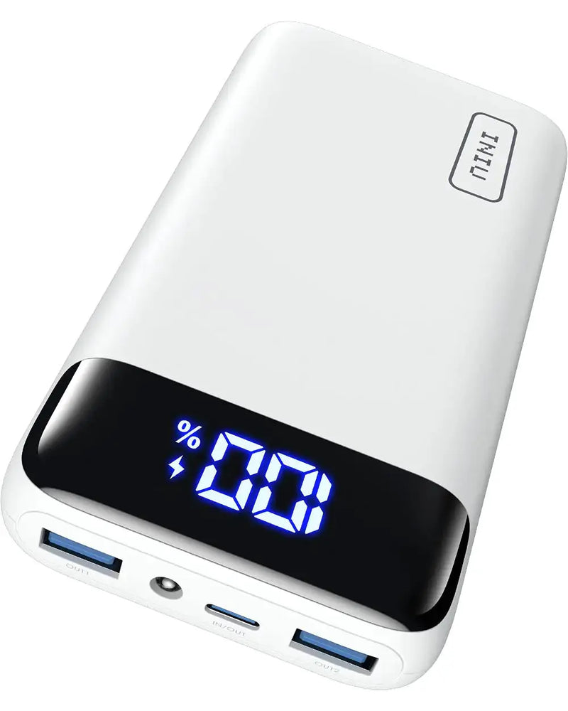 INIU Portable Charger, 22.5W PD3.0 QC4.0 Fast Charging LED Display 20000mAh Power Bank, Tri-Outputs Battery Pack Compatible with iPhone 16 15 14 13 12 Pro Samsung S22 Google iPad Tablet etc - Puck's