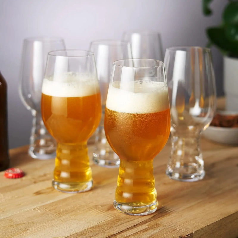 IPA Beer Glasses, European Made Drinking Glass for Craft Beers, Cocktails, Sodas, Iced Beverages, Smoothies, Milkshakes, Kitchen Glassware, Home Bar Accessories19.1 Oz, Set of 6 - Puck's
