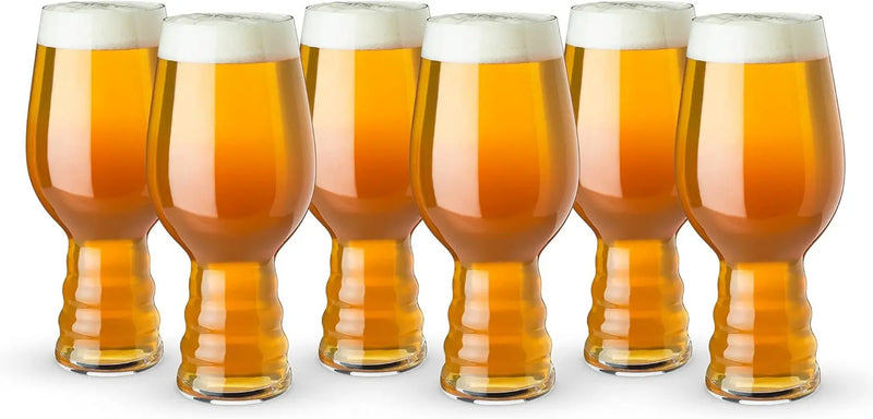 IPA Beer Glasses, European Made Drinking Glass for Craft Beers, Cocktails, Sodas, Iced Beverages, Smoothies, Milkshakes, Kitchen Glassware, Home Bar Accessories19.1 Oz, Set of 6 - Puck's