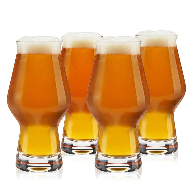 IPA Glasses, Beer Pint Glasses, Craft Beer Glassware, IPA Glass Set, Set of 4, 16 Ounce Capacity, for Stouts, Pilsners, Ipas - Puck's