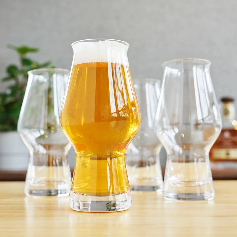 IPA Glasses, Beer Pint Glasses, Craft Beer Glassware, IPA Glass Set, Set of 4, 16 Ounce Capacity, for Stouts, Pilsners, Ipas - Puck's