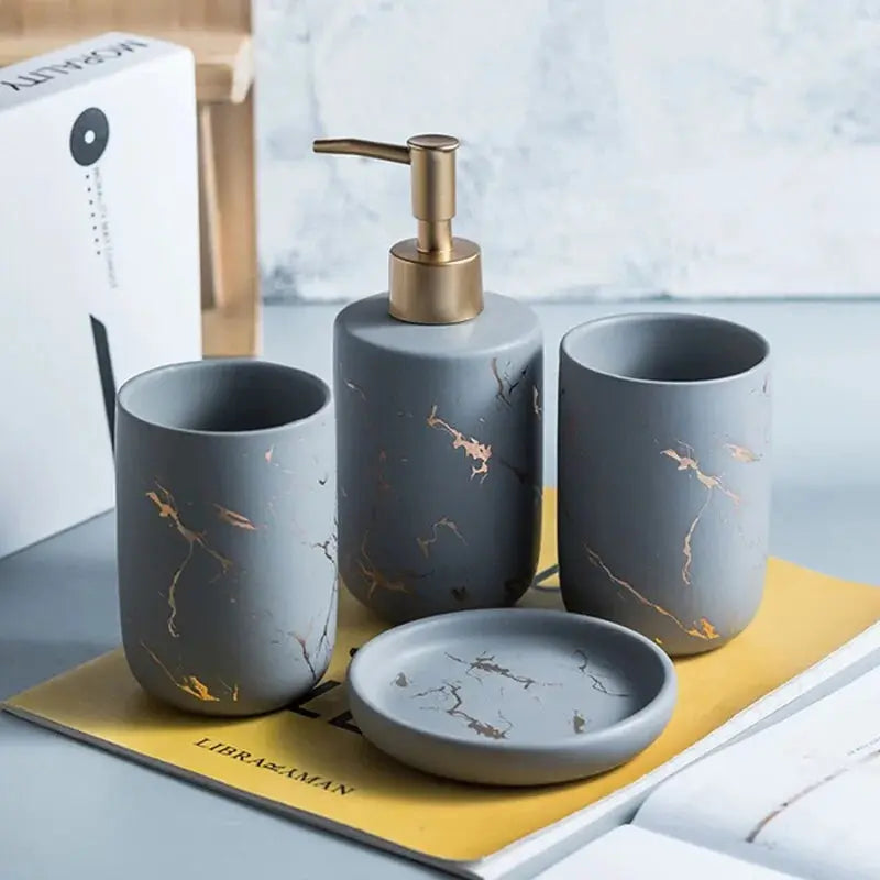 Imitation Marble Bathroom Accessory - Puck's