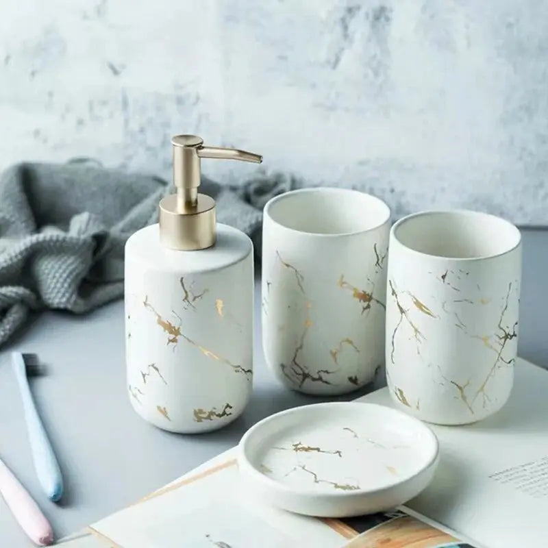 Imitation Marble Bathroom Accessory - Puck's