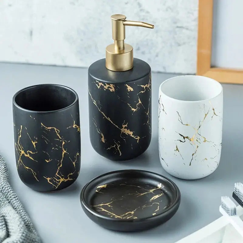 Imitation Marble Bathroom Accessory - Puck's