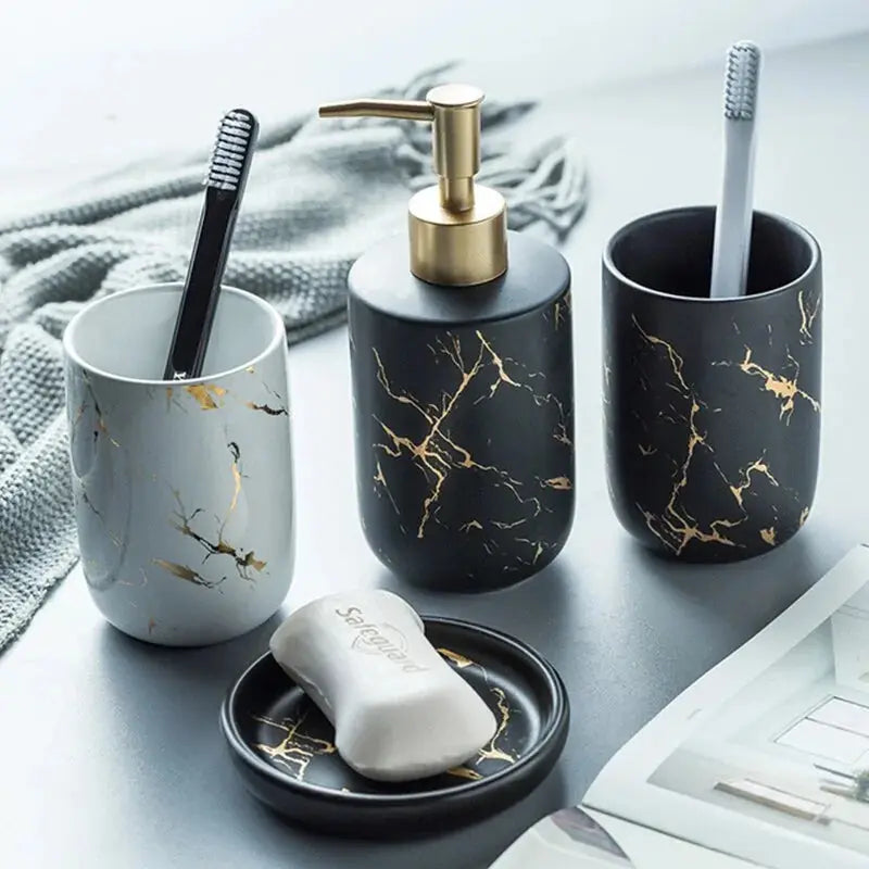 Imitation Marble Bathroom Accessory - Puck's