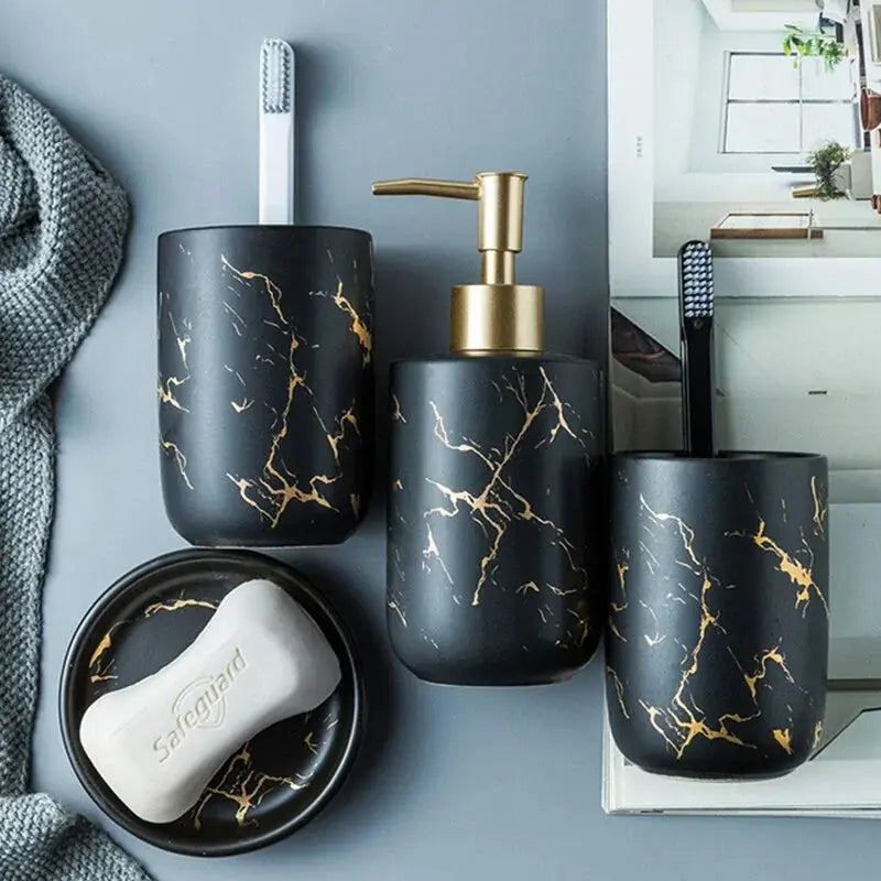 Imitation Marble Bathroom Accessory - Puck's