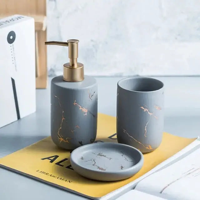 Imitation Marble Bathroom Accessory - Puck's