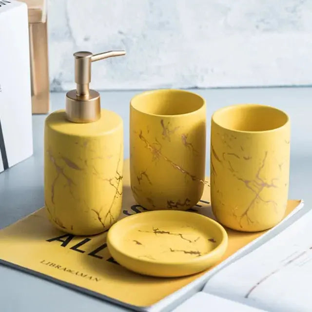 Imitation Marble Bathroom Accessory - Puck's