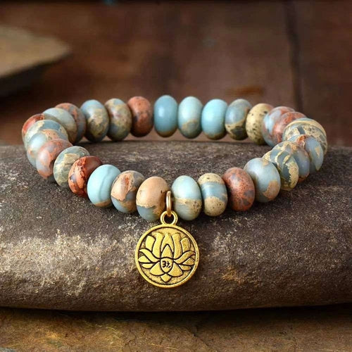Imperial Jasper Lotus Bracelet - Puck's