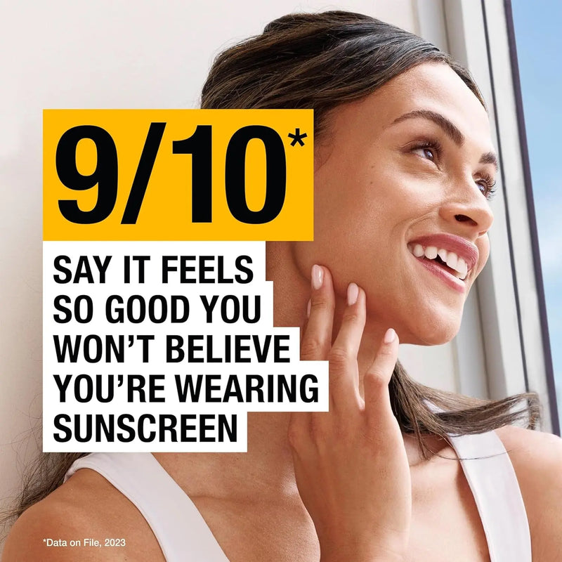 Invisible Daily Defense Face Sunscreen + Hydrating Serum with Broad Spectrum SPF 60 & Antioxidants to Help Skin Glow, Oil-Free, Fragrance Free, 1.7 Fl. Oz - Puck's