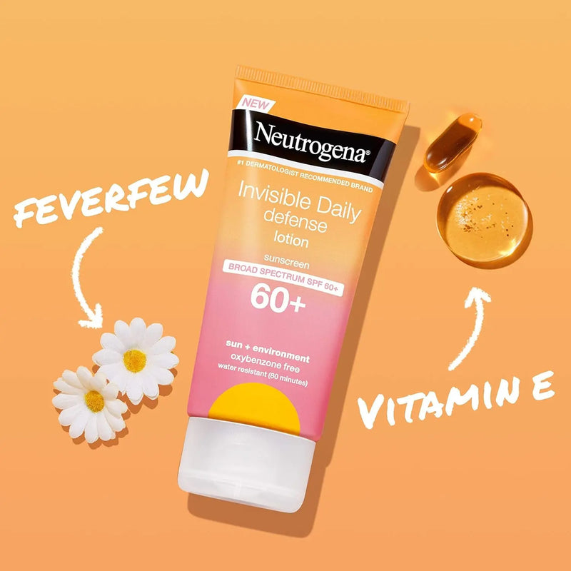 Invisible Daily Sunscreen Lotion, Broad Spectrum SPF 60+, Oxybenzone-Free & Water-Resistant, Sun or Environmental Aggressor Protection, Antioxidant, 3 Fl Oz (Pack of 1) - Puck's