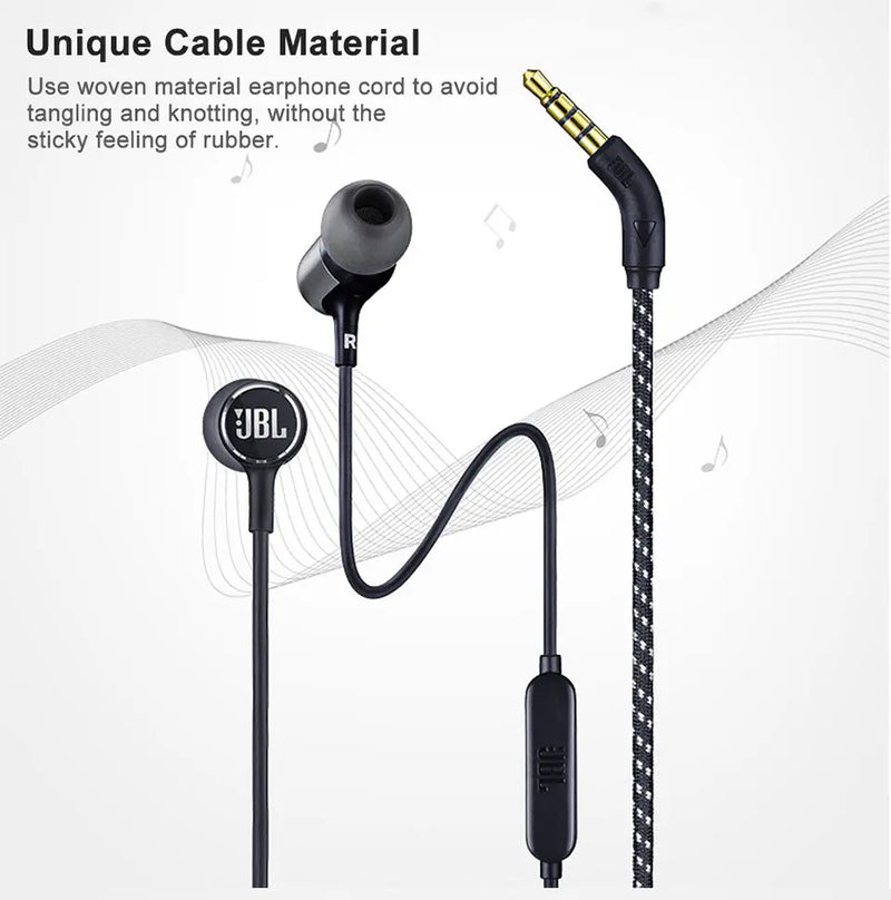 JBL LIVE100 3.5mm Wired Earphones Stereo Sound Line Control - Puck's