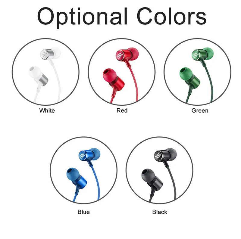 JBL LIVE100 3.5mm Wired Earphones Stereo Sound Line Control - Puck's