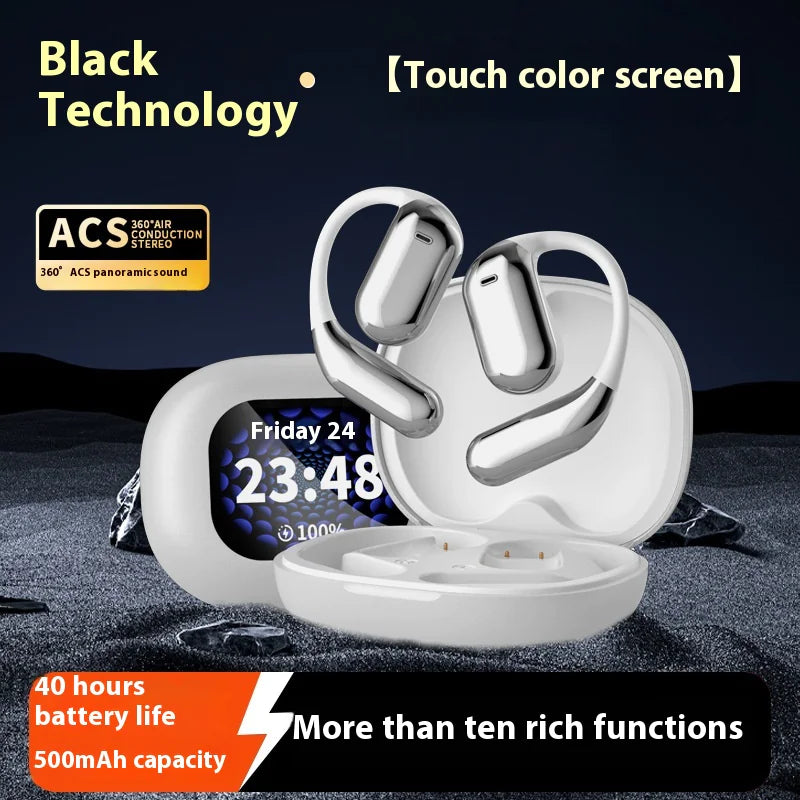 LED Display Ear-mounted OWS Bluetooth Headset - Puck's