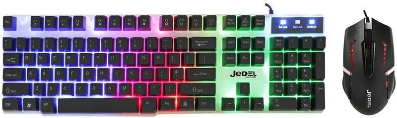 Jedel GK100 White Gaming Keyboard and Mouse Bundle - Puck's