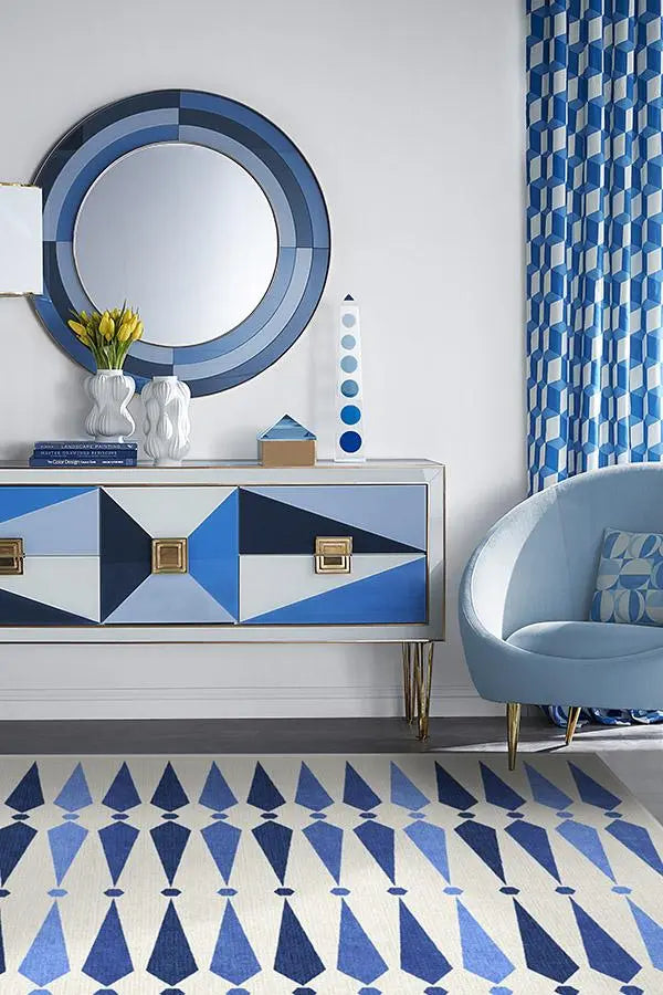 Jonathan Adler Carnaby Mykonos Blue Tufted Rug - Puck's