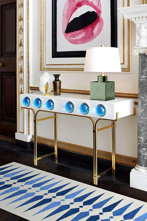 Jonathan Adler Carnaby Mykonos Blue Tufted Rug - Puck's