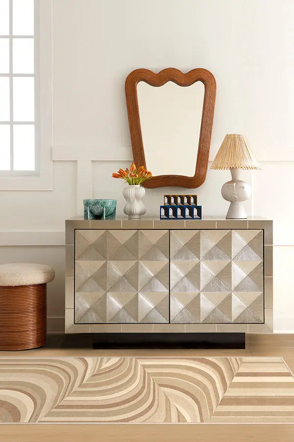 Jonathan Adler Waterfall Natural Tufted Rug - Puck's