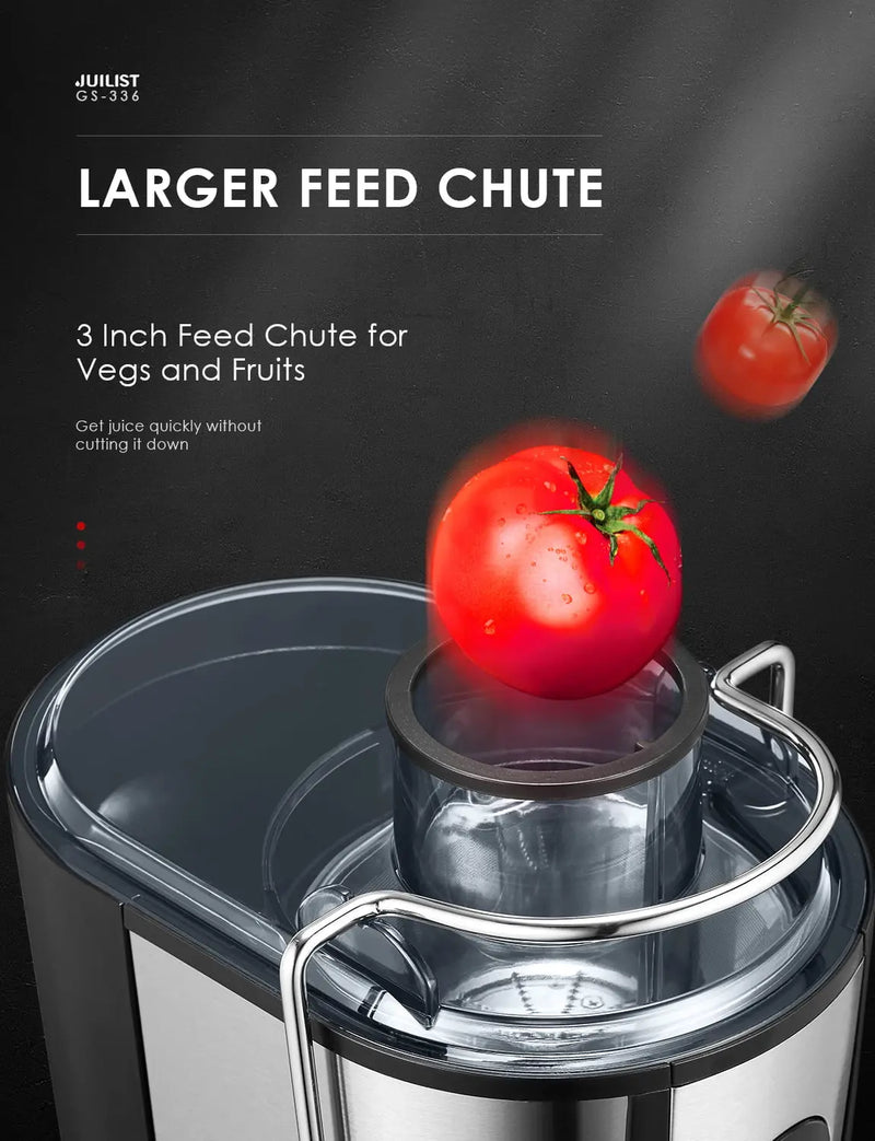 Juicer Machines Easy to Clean, Juicers Whole Fruit and Vegetable, 3 " Feed Chute, Anti-Slip Feet, Anti-Drip Function, 400W - Puck's