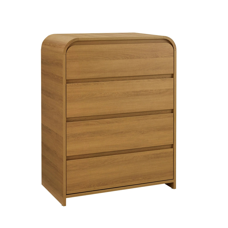 Juliet 4 Drawer Dresser, Light Honey Finish - Puck's