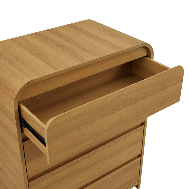 Juliet 4 Drawer Dresser, Light Honey Finish - Puck's