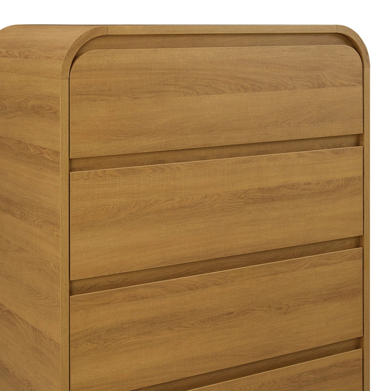 Juliet 4 Drawer Dresser, Light Honey Finish - Puck's