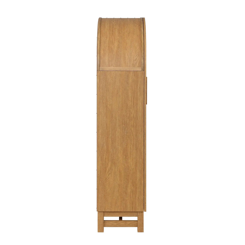Juliet Arch Cabinet, Light Honey Finish - Puck's