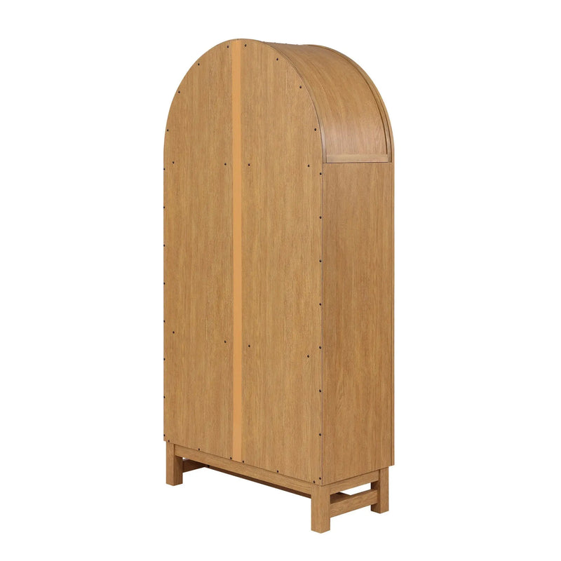 Juliet Arch Cabinet, Light Honey Finish - Puck's