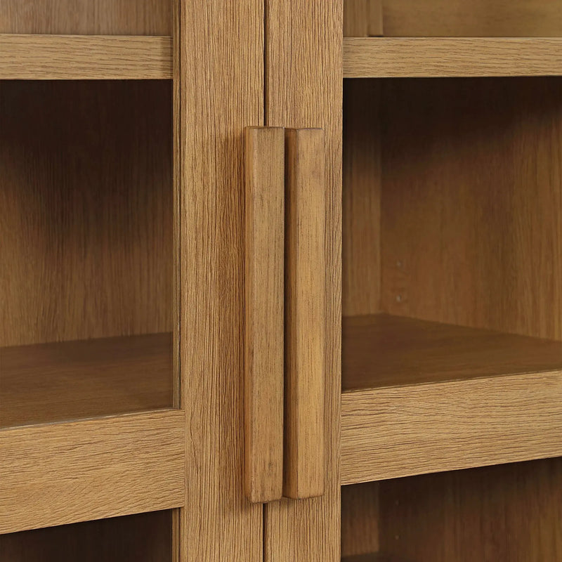 Juliet Arch Cabinet, Light Honey Finish - Puck's