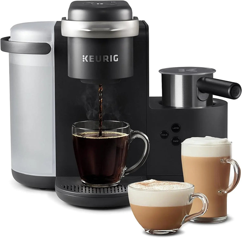 K-Cafe K-Duo Single Serve Coffee, Latte and Cappuccino Maker, Dark Charcoal - Puck's