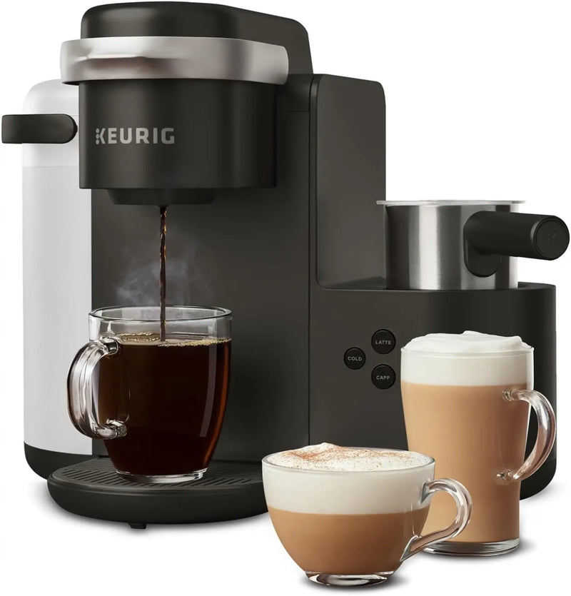 K-Cafe K-Duo Single Serve Coffee, Latte and Cappuccino Maker, Dark Charcoal - Puck's