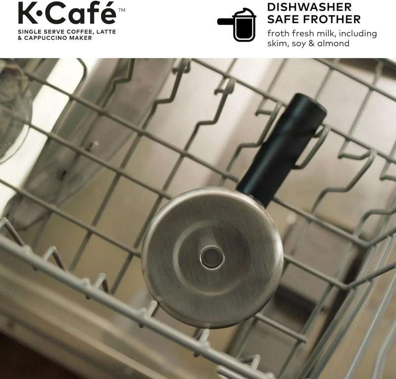 K-Cafe K-Duo Single Serve Coffee, Latte and Cappuccino Maker, Dark Charcoal - Puck's