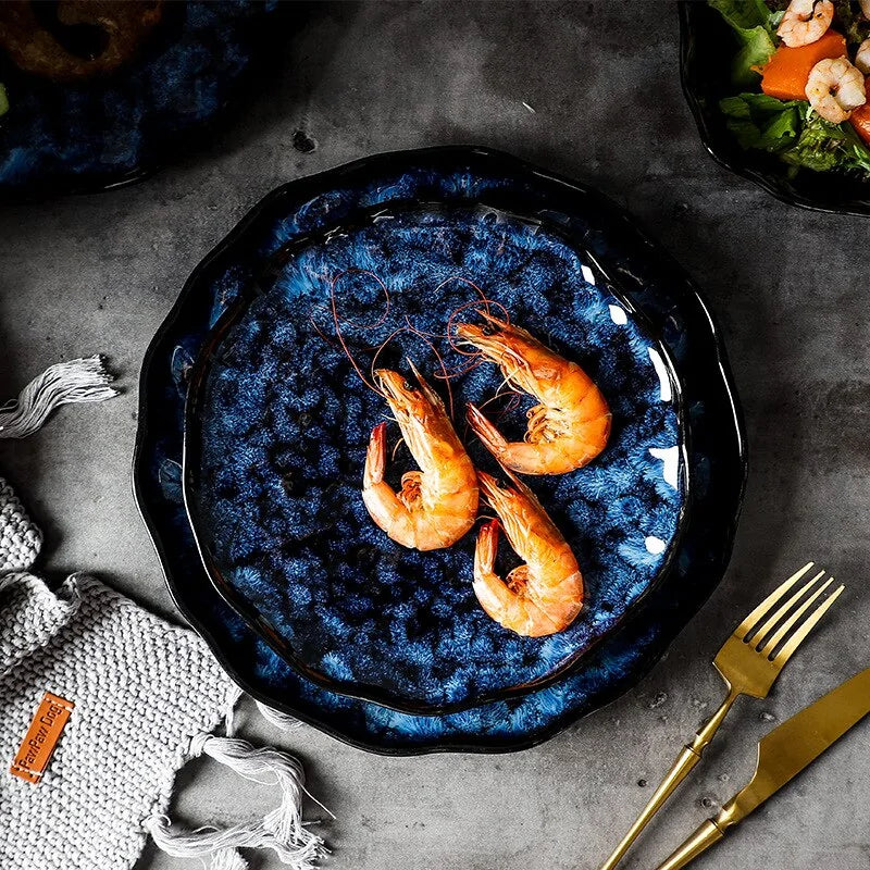 Retro Porcelain Dinner Plates - Puck's